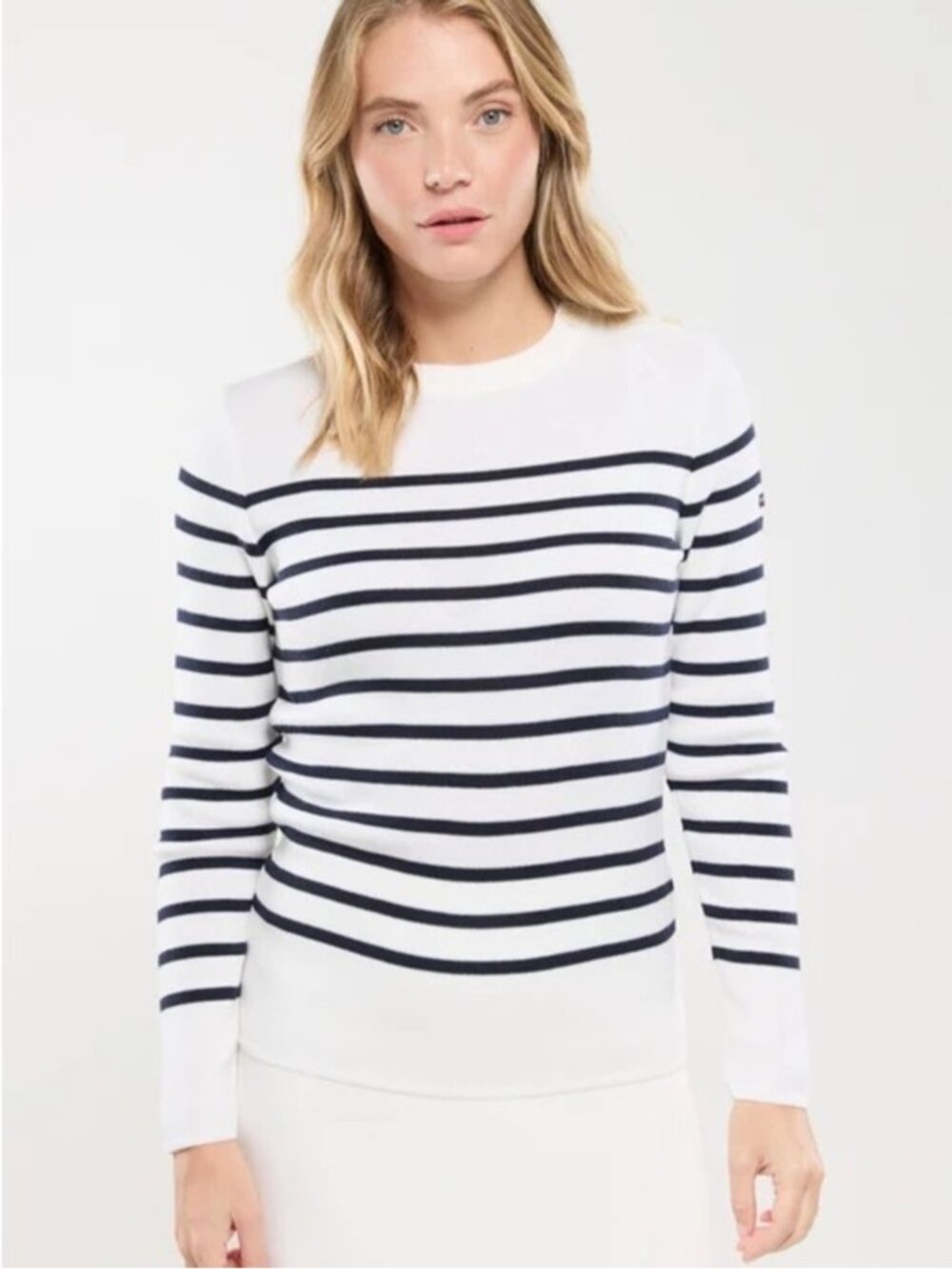 Armor Lux Briac Breton Striped Wool Sweater Shoulder Buttons - Size 1 / S ⚓️
